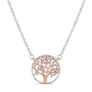 Rose gold plated Sterling Silver CZ Tree of Life Necklace Rose gold plated Sterling Silver CZ Tree of Life Necklace